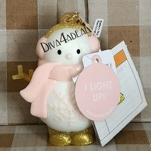 Bath & Body Works SNOW GIRL Light-up Glitter Pocketbac Holder